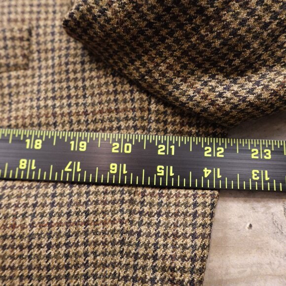 Brooks Brothers 346 Lambswool Blazer Men’s 42R Brown Houndstooth Made in Poland - Picture 4 of 13
